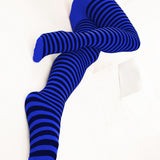 Black Striped Tights 70 Denier - Royal