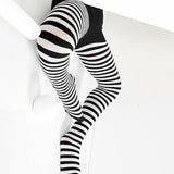 Kids Black Striped Tights 70 Denier