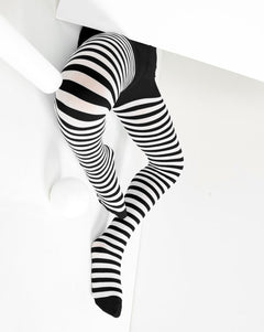 Kids Black Striped Tights 70 Denier