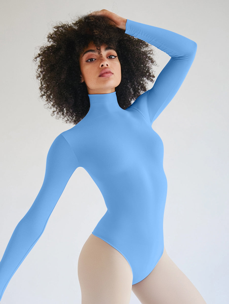 Long Sleeve Mock Neck Leotard