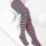 Black Striped Tights 70 Denier