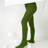 Kids Tights 60 Denier - Olive Green