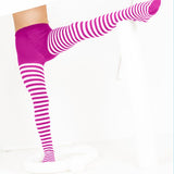 Kids White Striped Tights 70 Denier