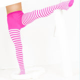 Kids White Striped Tights 70 Denier