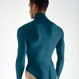 Long Sleeve Mock Neck Leotard - Teal