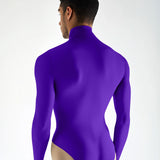 Long Sleeve Mock Neck Leotard - Violet