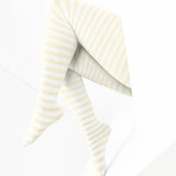 White Striped Tights 60 Denier