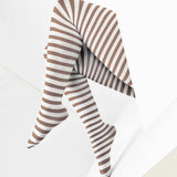 White Striped Tights 60 Denier